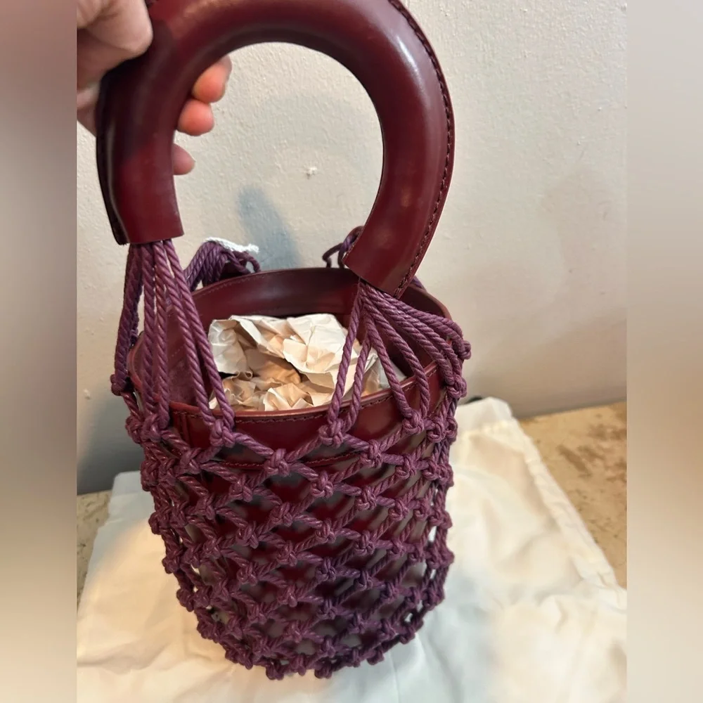 Staud Keaton Red  or brown Leather Bucket Bag or Staud Moreau Macramé Pu… - Picture 15 of 16